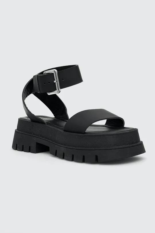 Kožené sandále Charles Footwear Jinny čierna