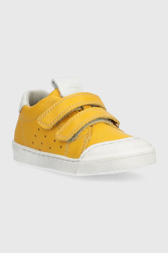 Παιδικά δερμάτινα αθλητικά παπούτσια Froddo κίτρινο