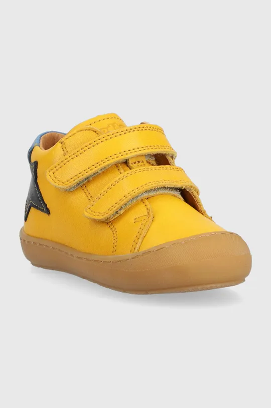 Δερμάτινα παιδικά κλειστά παπούτσια Froddo κίτρινο