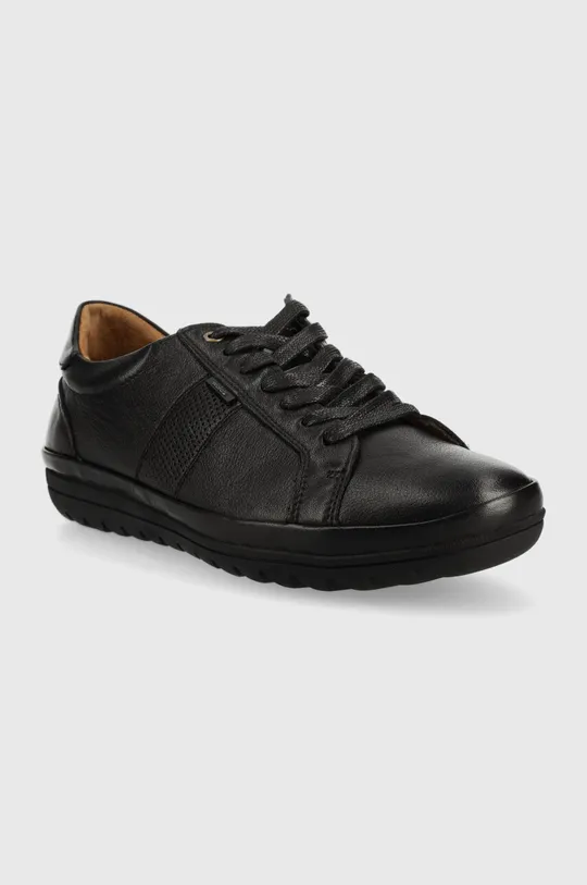 Δερμάτινα αθλητικά παπούτσια Wojas μαύρο