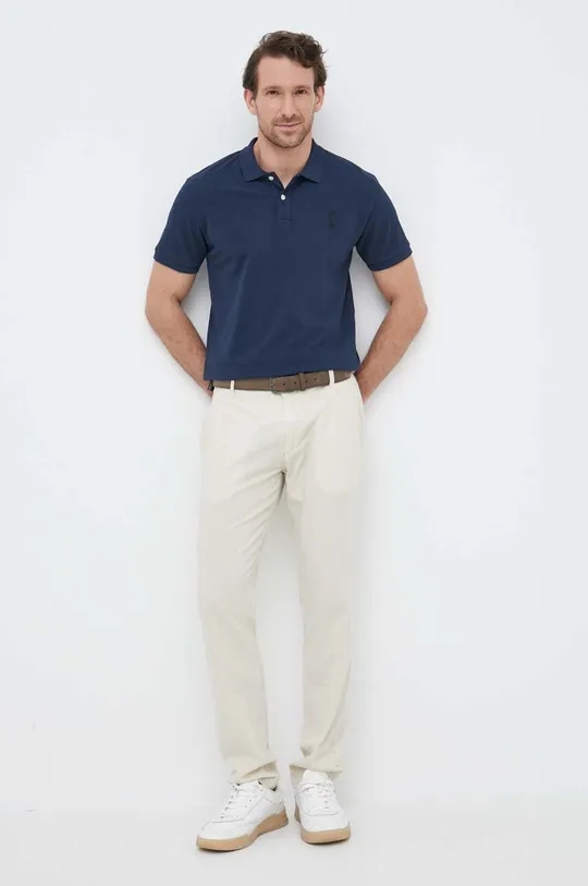 Bomboogie polo in cotone blu navy