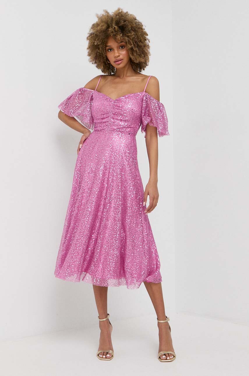 Nissa vestito midi rosa RS13836