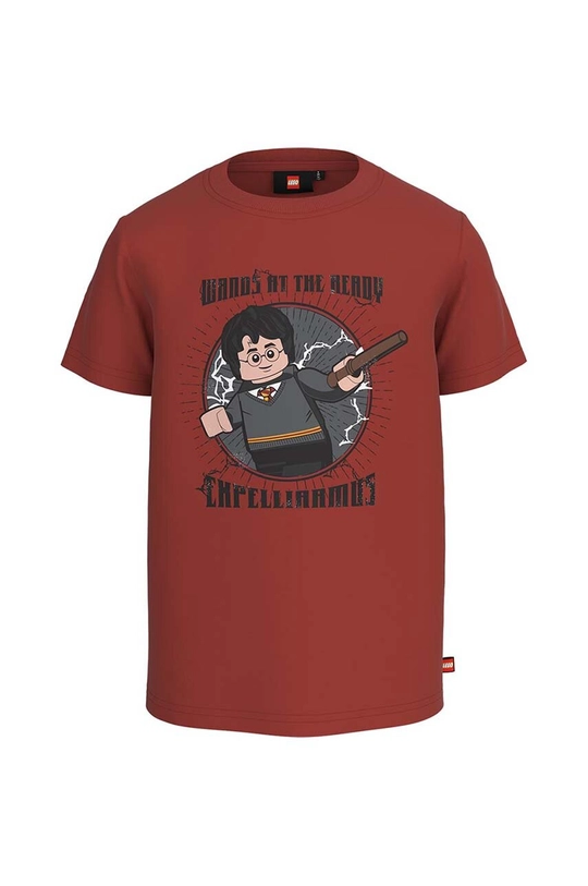 czerwony Lego t-shirt bawełniany dziecięcy Harry Potter Chłopięcy