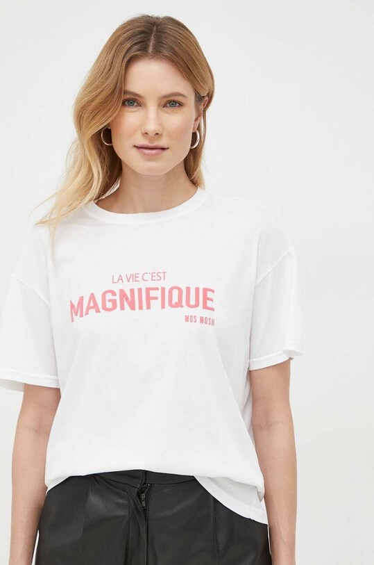 Бавовняна футболка Mos Mosh колір білий | ANSWEAR.ua