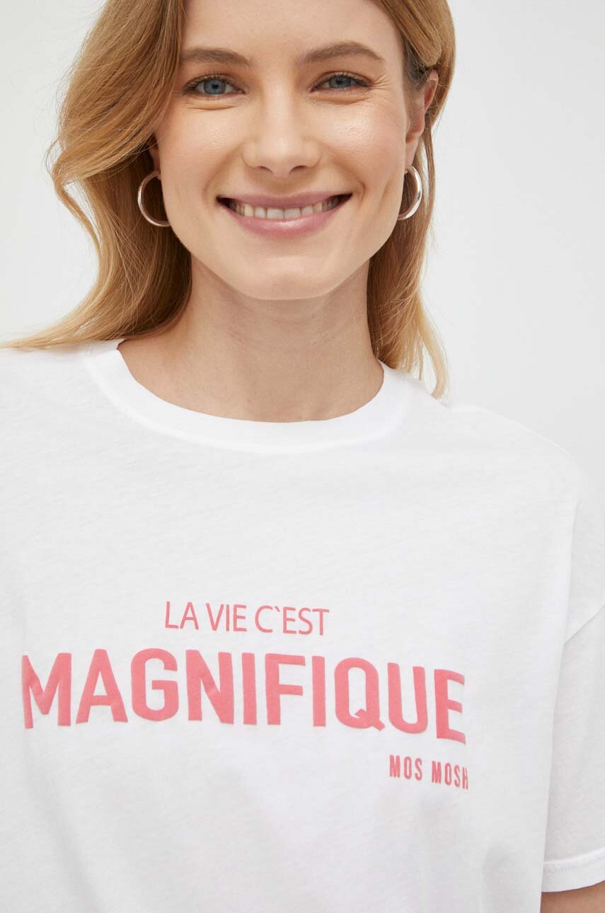 Бавовняна футболка Mos Mosh колір білий | ANSWEAR.ua