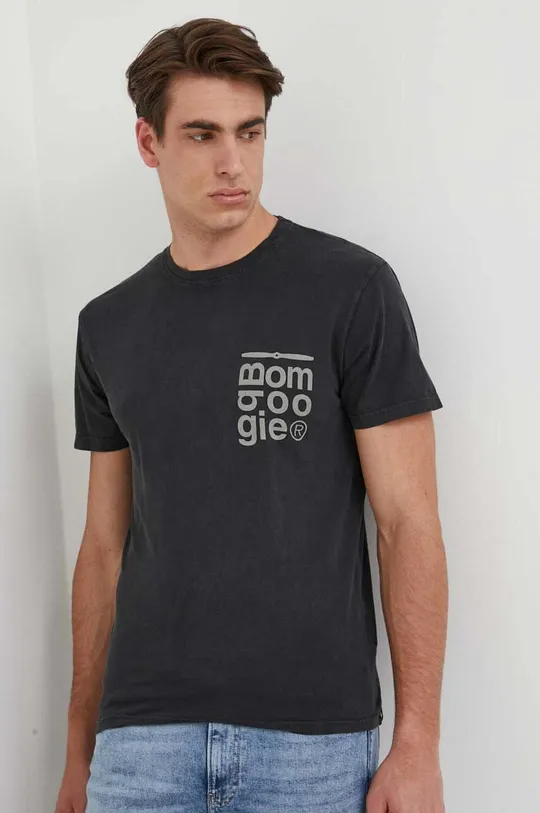 szary Bomboogie t-shirt bawełniany Męski
