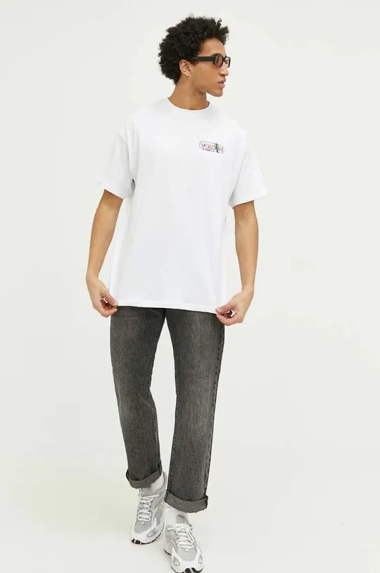Βαμβακερό μπλουζάκι Volcom λευκό