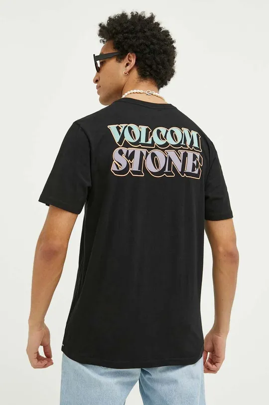 чёрный Хлопковая футболка Volcom
