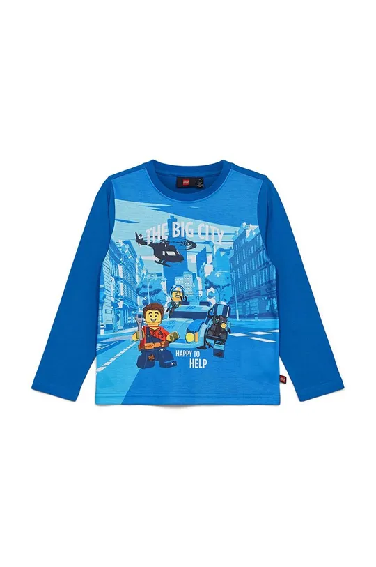 mornarsko modra Otroška bombažna majica z dolgimi rokavi Lego Fantovski