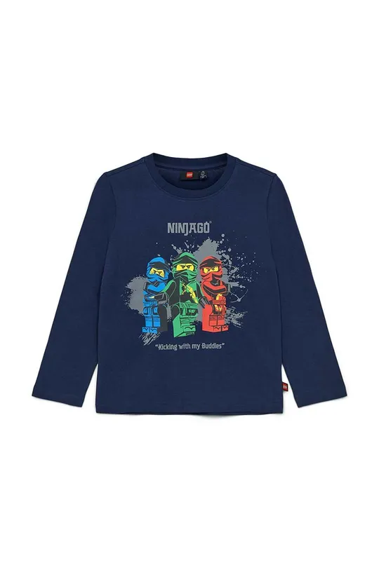 granatowy Lego longsleeve bawełniany dziecięcy Chłopięcy