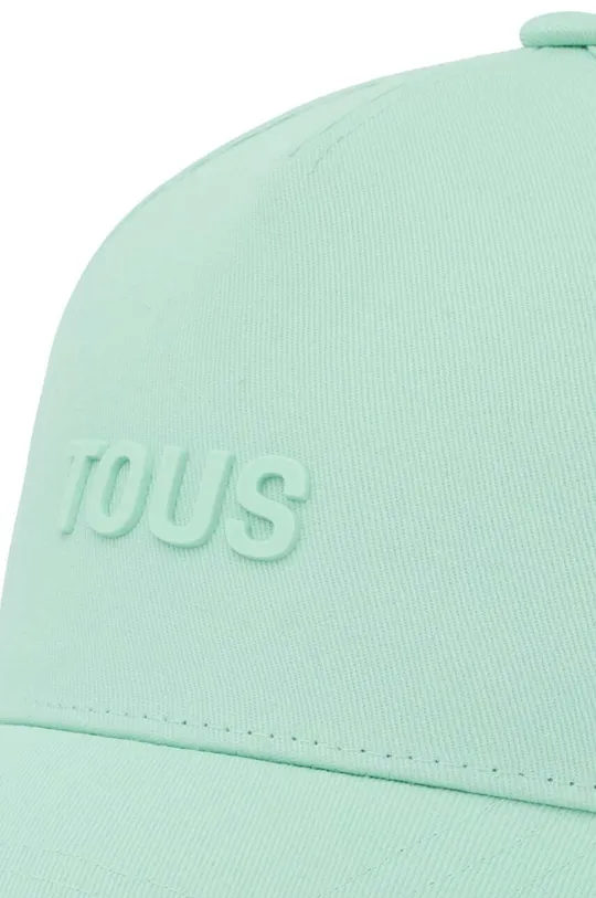 Tous czapka z daszkiem bawełniana Logo turkusowy