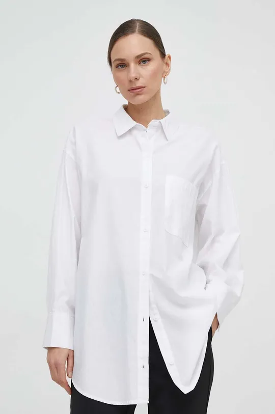 белый Хлопковая рубашка Silvian Heach Женский