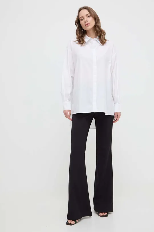 Βαμβακερό πουκάμισο Silvian Heach λευκό