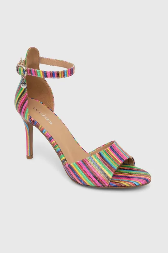 Wojas sandały skórzane multicolor