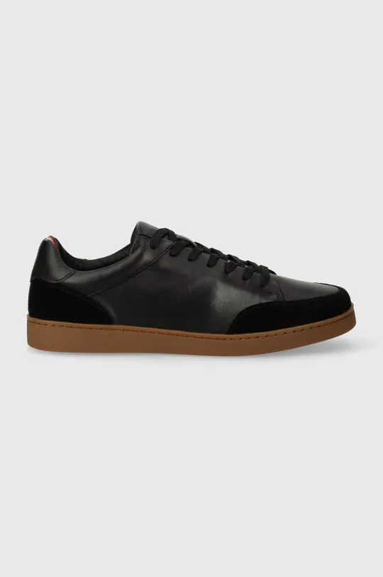 Δερμάτινα αθλητικά παπούτσια Wojas μαύρο