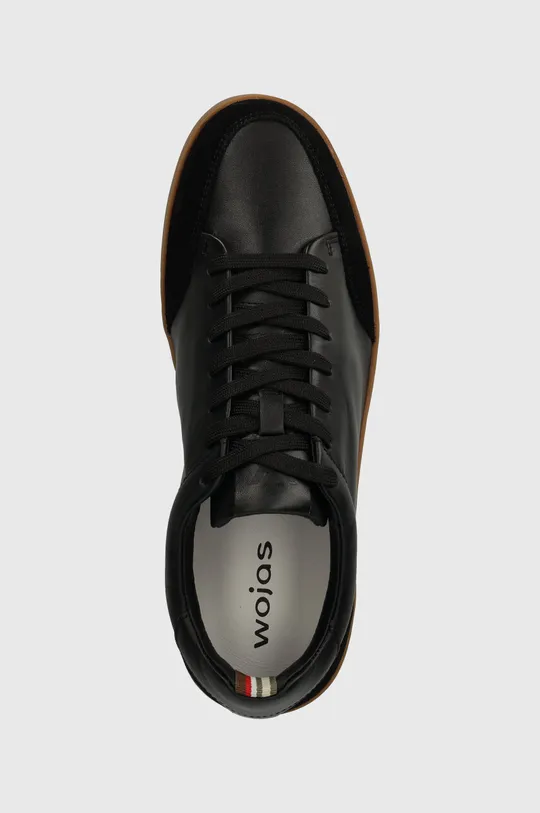 μαύρο Δερμάτινα αθλητικά παπούτσια Wojas