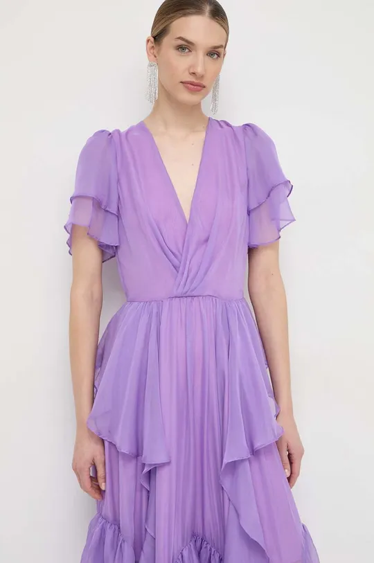 vijolična Obleka Silvian Heach
