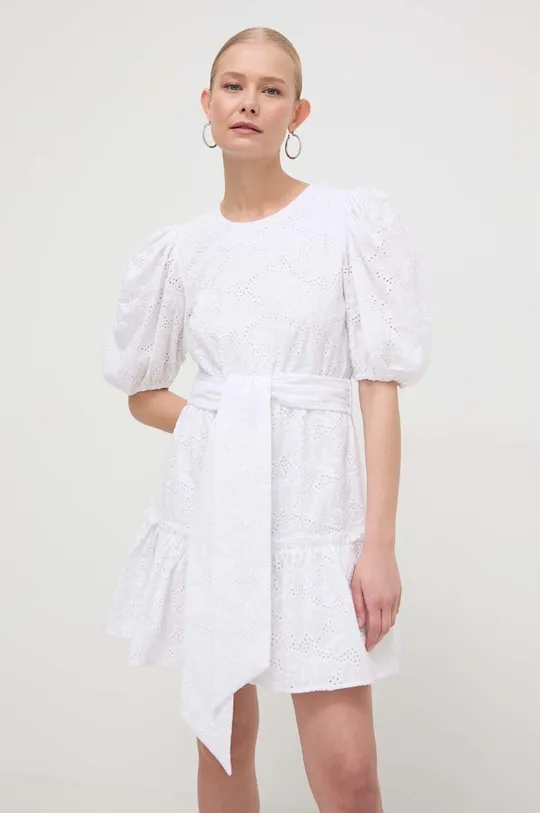 bela Bombažna obleka Silvian Heach Ženski