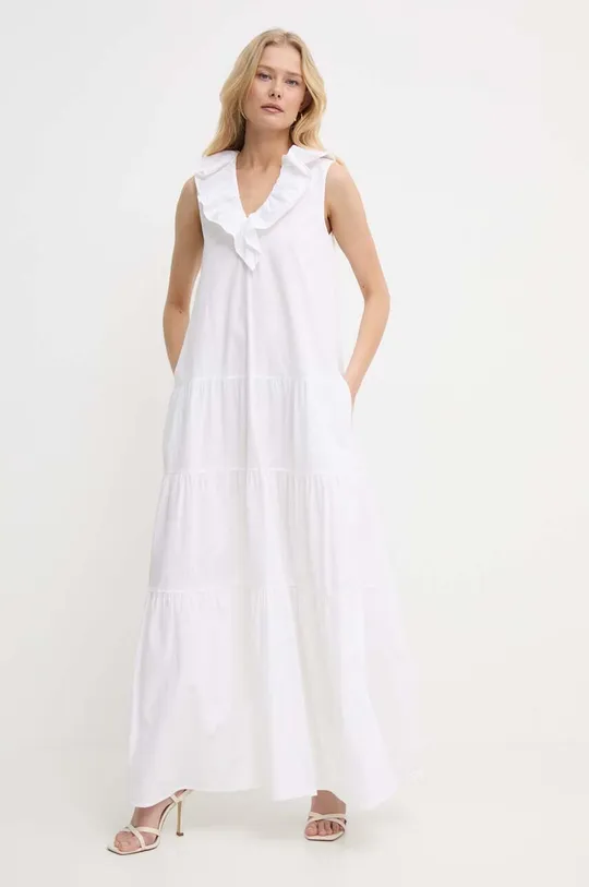 biały Silvian Heach sukienka bawełniana Damski