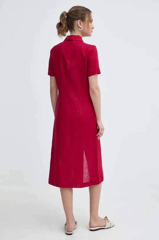 Ľanové šaty Liviana Conti ružová