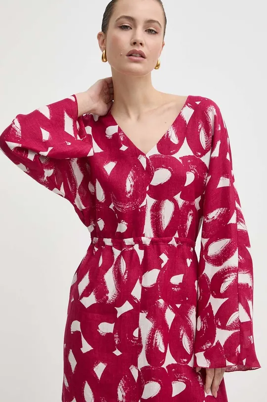 ružová Ľanové šaty Liviana Conti