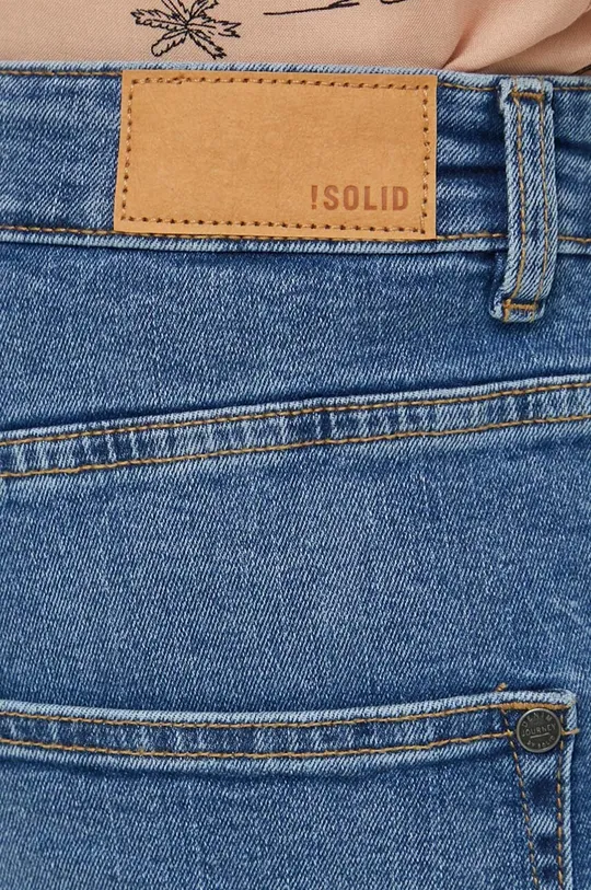 niebieski Solid szorty jeansowe