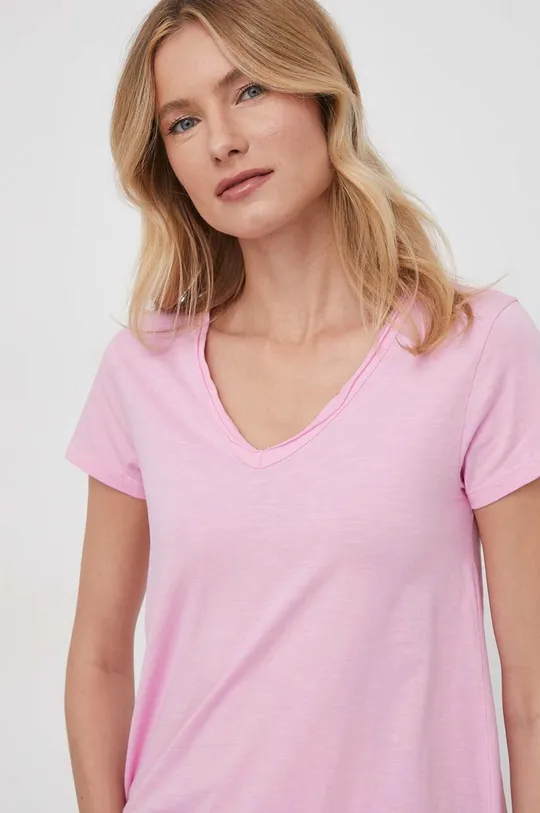 różowy Mos Mosh t-shirt bawełniany