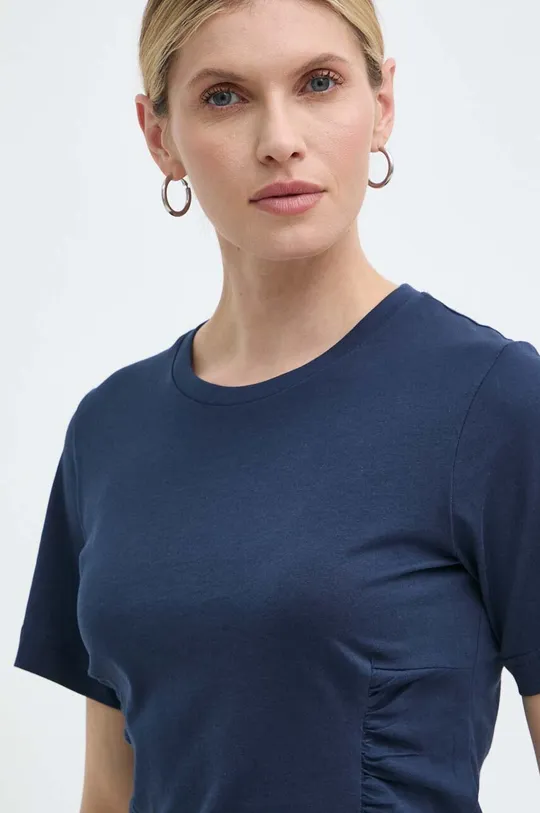 темно-синій Бавовняна футболка Silvian Heach