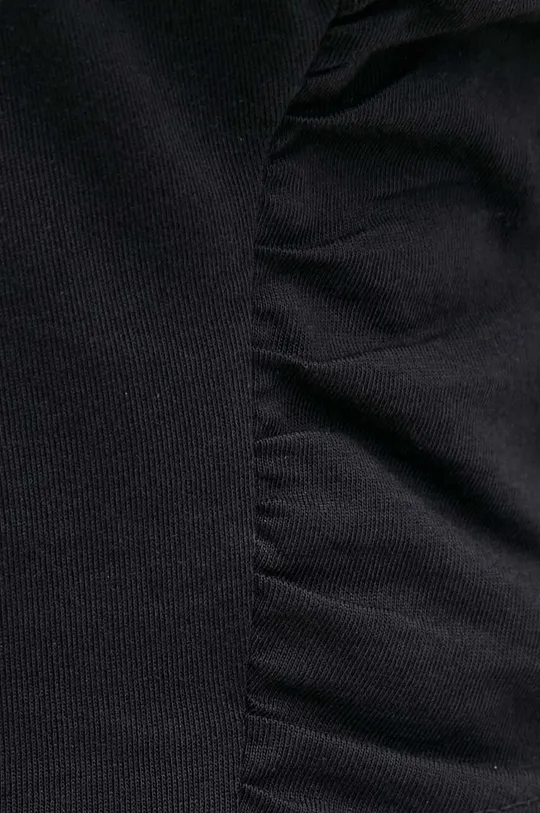 czarny Silvian Heach t-shirt bawełniany