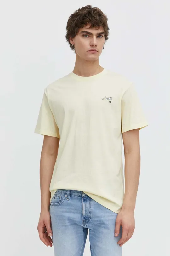 giallo Solid t-shirt in cotone