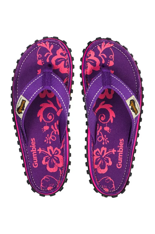 lila Gumbies - Flip-flop Islander Purple Hibiscu Női
