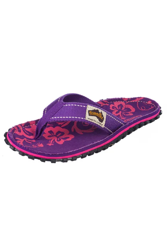 Gumbies - Flip-flop Islander Purple Hibiscu lila