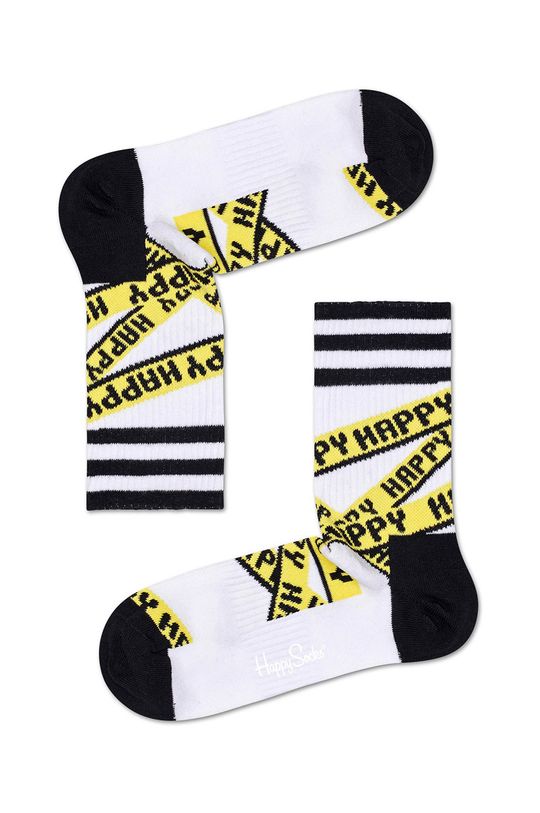 čierna Happy Socks - Ponožky Athletic 3/4 Sock Ribbon Pánsky