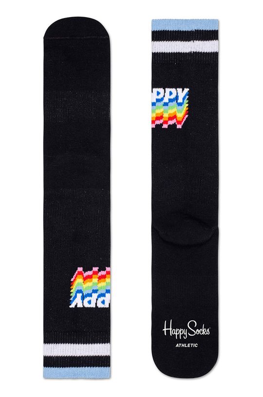 čierna Happy Socks - Ponožky Athletic Happy Pánsky