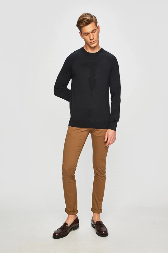 Trussardi Jeans - Sweter granatowy