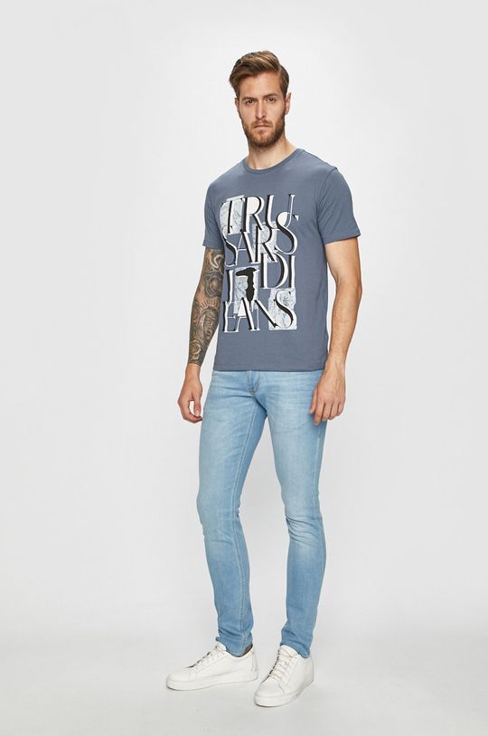 Trussardi Jeans - Tričko světle šedá