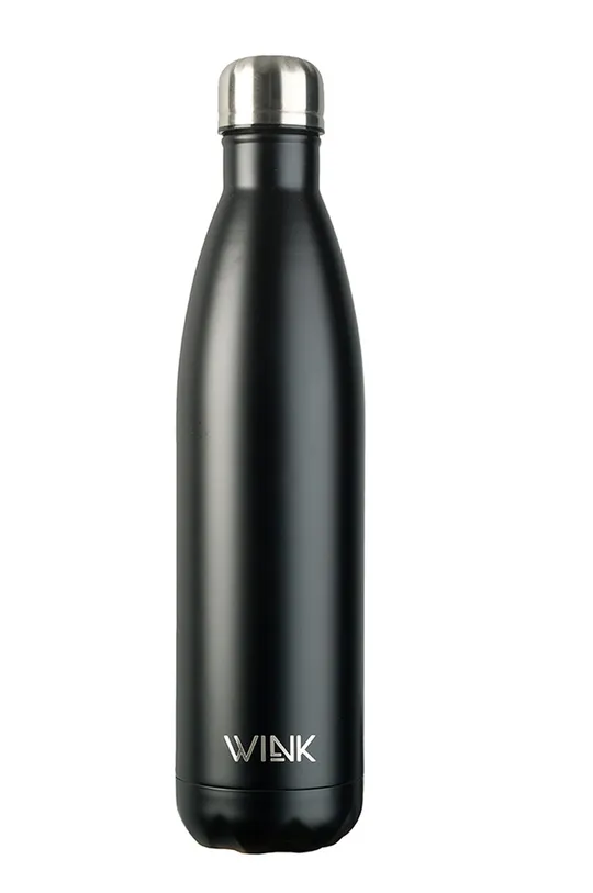 czarny Wink Bottle butelka termiczna BLACK 750 Unisex