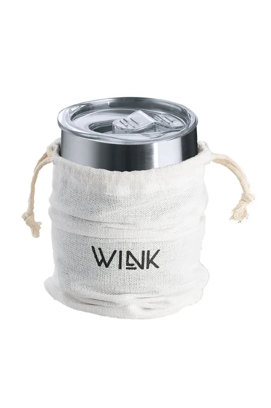Wink Bottle - Termosz bögre TUMBLER SILVER MATTE ezüst