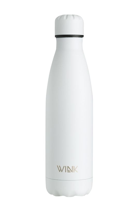 biały Wink Bottle - Butelka termiczna WHITE MATTE Unisex