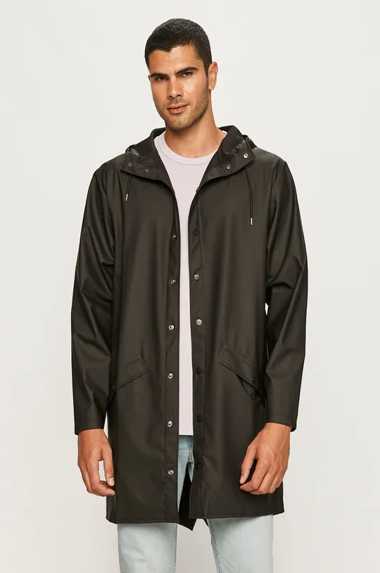 Rains - Αδιάβροχο μπουφάν 1202 Long Jacket μαύρο