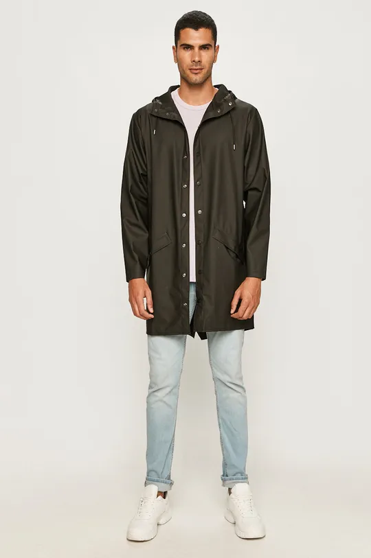 μαύρο Rains - Αδιάβροχο μπουφάν 1202 Long Jacket