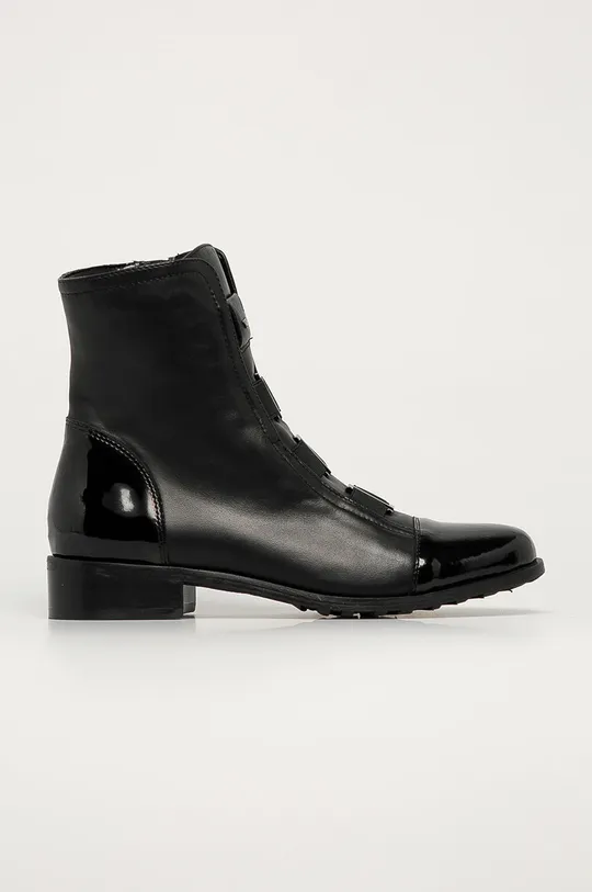 čierna Wojas - Kožené členkové topánky Dámsky