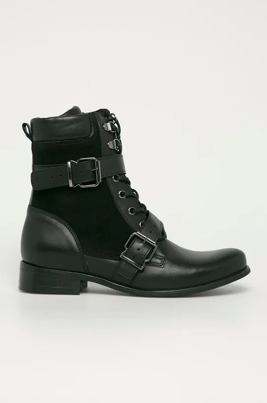 μαύρο Wojas - Δερμάτινες μπότες Γυναικεία