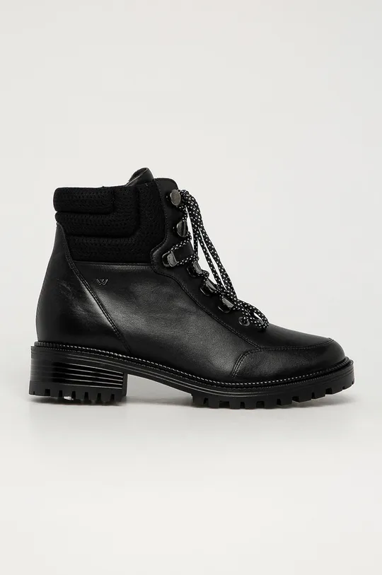 čierna Wojas - Kožené členkové topánky Dámsky