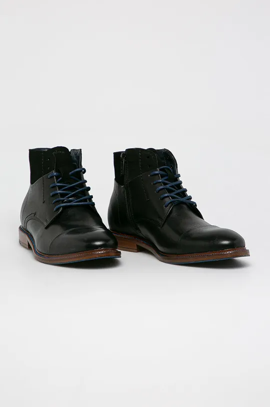 Wojas - Δερμάτινα παπούτσια 822171 μαύρο ZW20