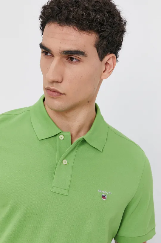 πράσινο Βαμβακερό μπλουζάκι πόλο Gant