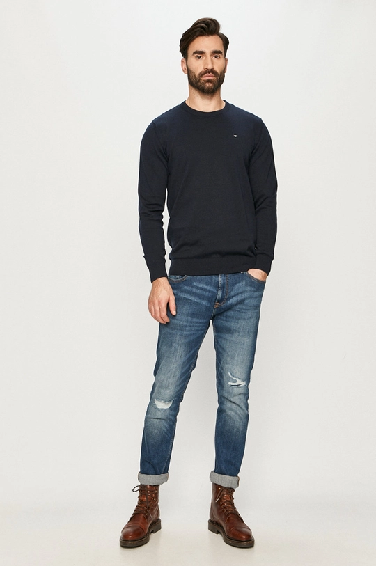 Cross Jeans - Sweter granatowy