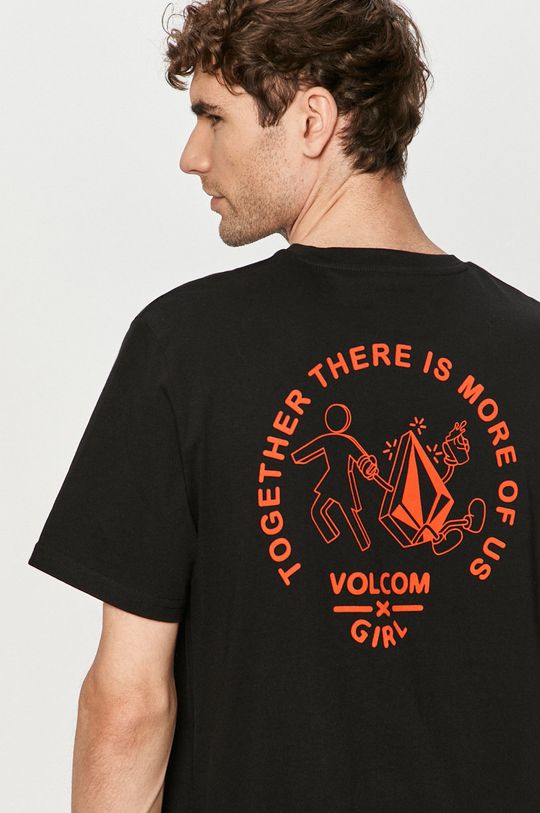 czarny Volcom - T-shirt Męski