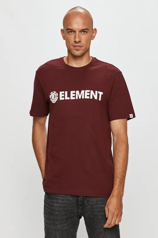 bordowy Element - T-shirt Męski