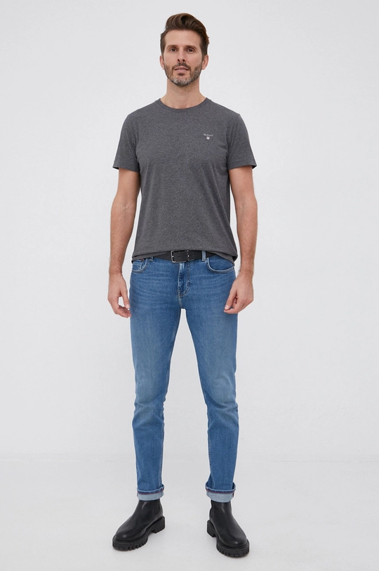 Gant t-shirt bawełniany 234100 szary